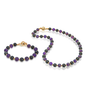 Z124-LN3157NK/BR Amethyst and Hematite Necklace/Bracelet Set – 01-21-25